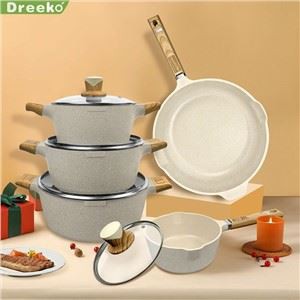 Tapadásmentes fa nyelű edénykészlet