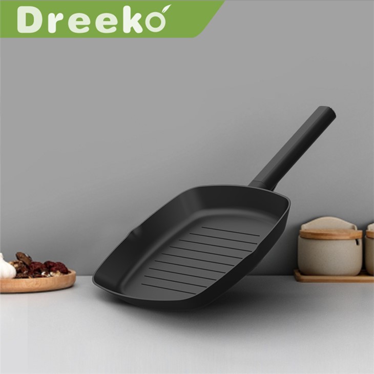 Bakelit nyéllel négyzet alakú grillserpenyő