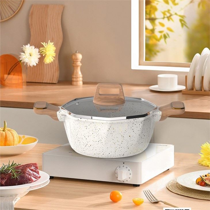 Octagon Aluminum Sauce Cooking Pan