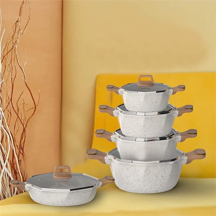 Octagon Aluminum Sauce Cooking Pan