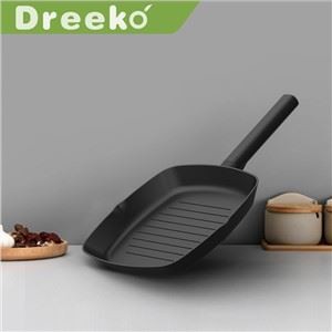 Bakelit nyéllel négyzet alakú grillserpenyő