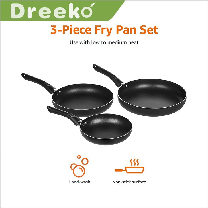 Basic 3pcs Nonstick Fry Pan