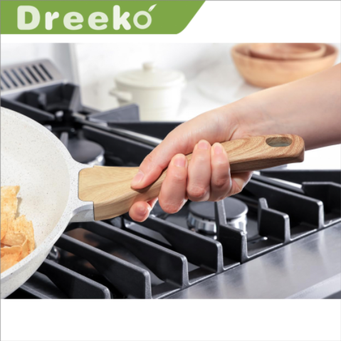 Beige Die Cast Ceramic Coating Fry Pan