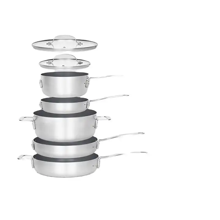 Préselt Nonstick 7db egymásra rakható edénykészlet