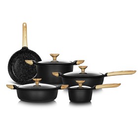 Öntött tapadásmentes edénykészlet szilikon fedéllel