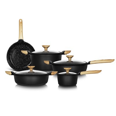 Öntött tapadásmentes edénykészlet szilikon fedéllel