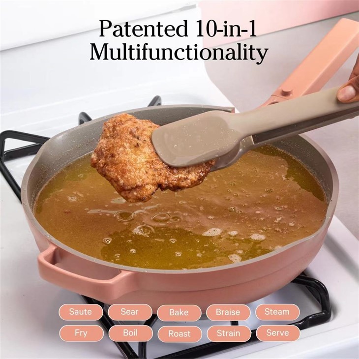 Toxin-Free Nonstick Versatile Stainless Steel Handle Saute Fry Pan