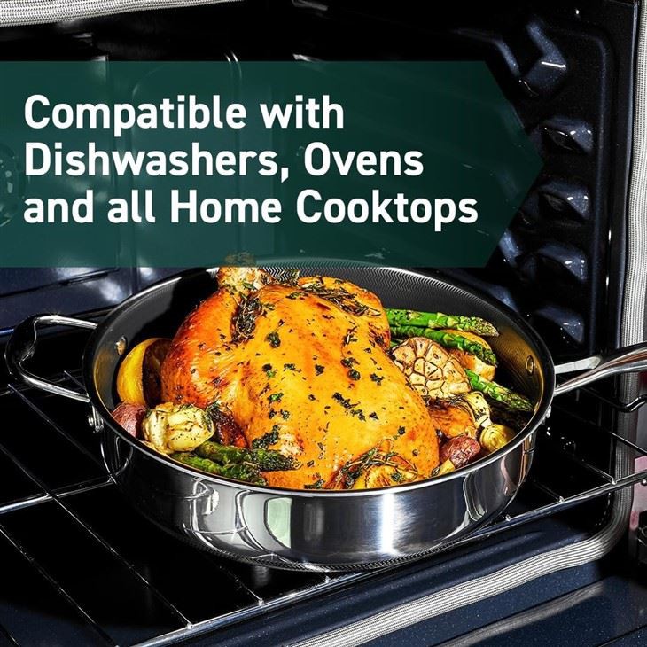 3-ply Stainless Steel Deep Fry Pan And Pizza Pan Welcome ODM Handle And Size