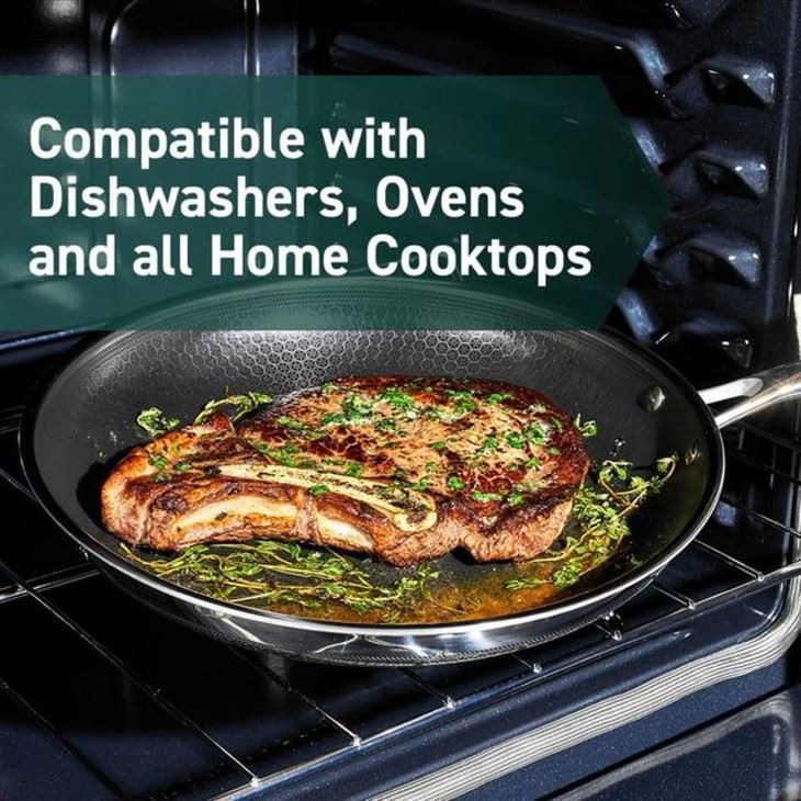 Hybrid Honeycomb Stainless Steel Fry Pan Cookware Set ODM Honeycomb Pattern