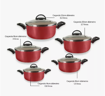 Non-stick Cookware Set Cherry Color 14 16 18 20 22 Casseroles ODM Logo