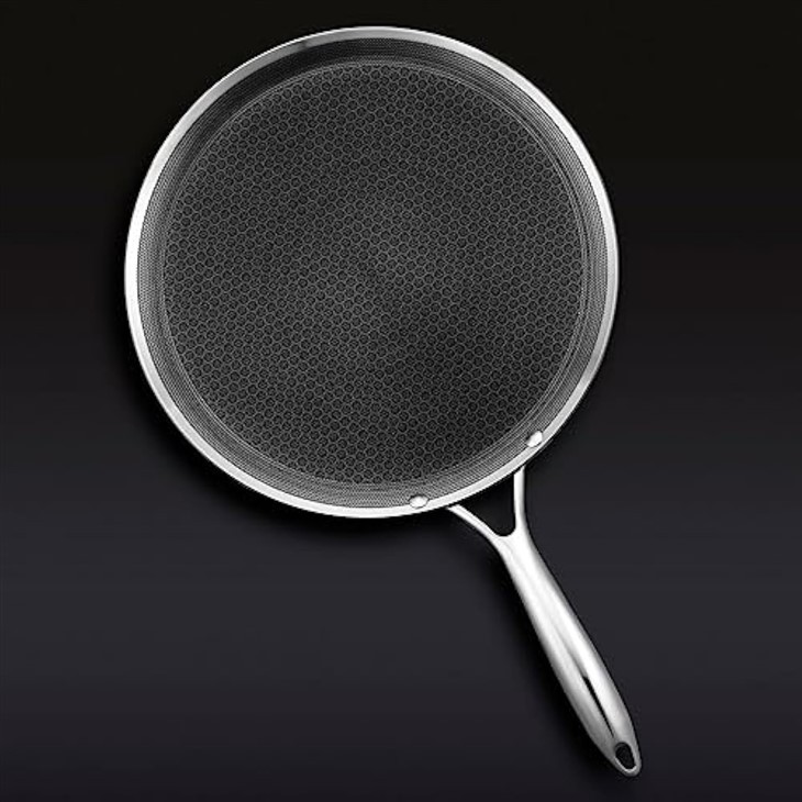 Stainless Steel Wok Fry Pan 3-ply Cookware Set ODM Coating And Honeycomb Pattern