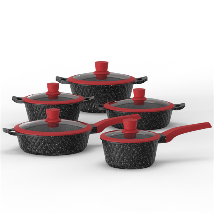 10pcs Cookware Set ​of Reticulated Pattern