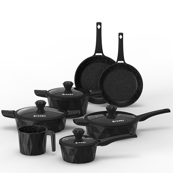 Alumínium nonstick edények gyémánt kialakítás