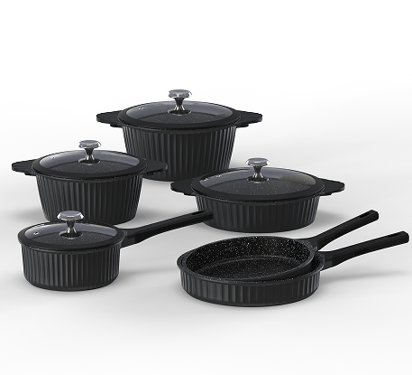 Cookware Walmart 10pcs Casserole Saucepan And Fry Pan With Vertical Pattern