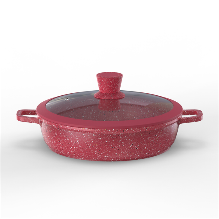 Die-cast Red Marble Coating 10 Piece Set