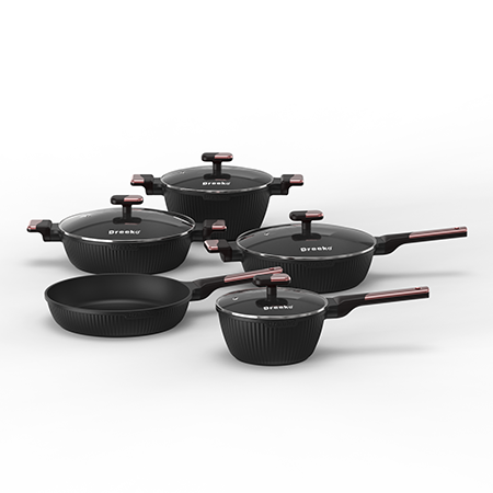 Öntött függőleges vonalak PFAS{0}}ingyenes edénykészlet