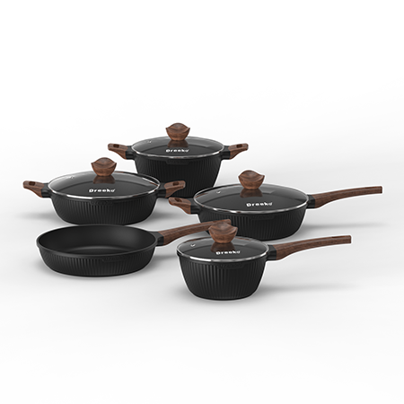 Négyzet alakú konyhai készlet PFAS-ingyenes, nem-tapadó serpenyő