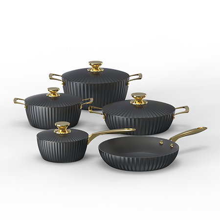 Luxus öntött-tapadásmentes{1}}indukciós alsó