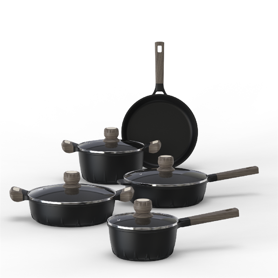 Tapadásmentes edénykészlet Környezetbarát bevonó edény- és serpenyőkészlet