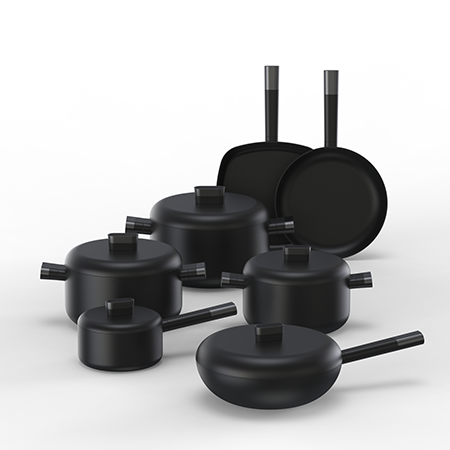 Préselt, csúcskategóriás főzőedénykészlet-PFAS-ingyenes