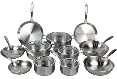 3- rétegű rozsdamentes acél serpenyőcsiszolt szállító