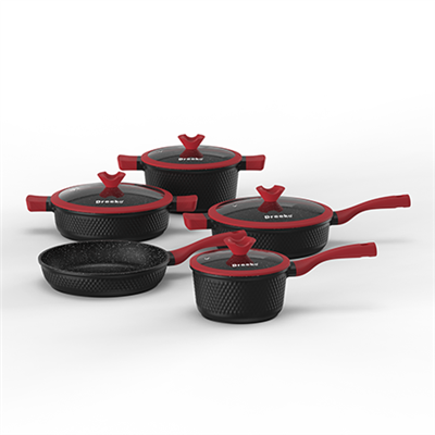 Diamond Design tapadásmentes{0}}öntvény alumínium edénykészlet