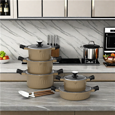 Öntött Stockpot hegyével 10-darabos készlet