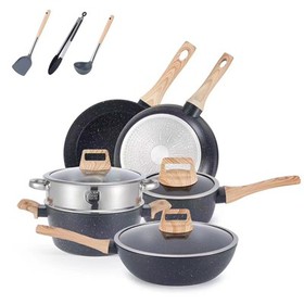 13 PCS konyhai edények főzött gránit nonstick bevonat