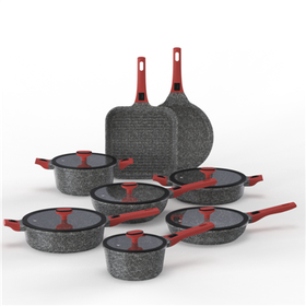 Gránit 14-darabos készlet levehető fogantyúval