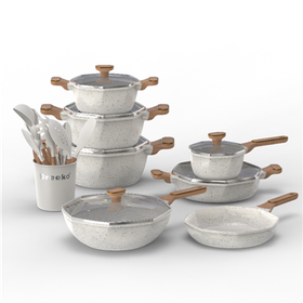 Nyolcszögletű serpenyős szett öntőszett konyhai edénykanállal Üdvözöljük az OEM-et