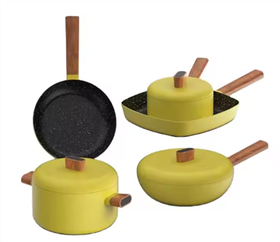 Préselt alumínium márvány bevonó edények készletei