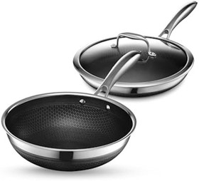 Rozsdamentes acél 3 - rétegű wok hibrid méhsejt