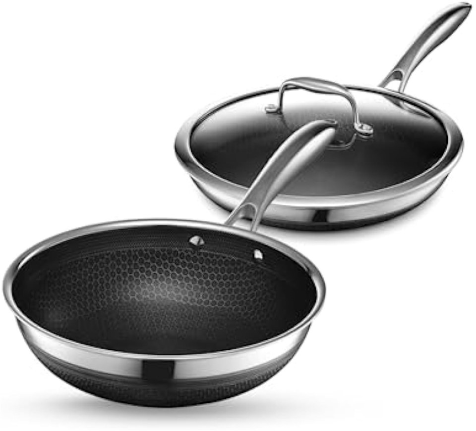 Rozsdamentes acél 3 - rétegű wok hibrid méhsejt